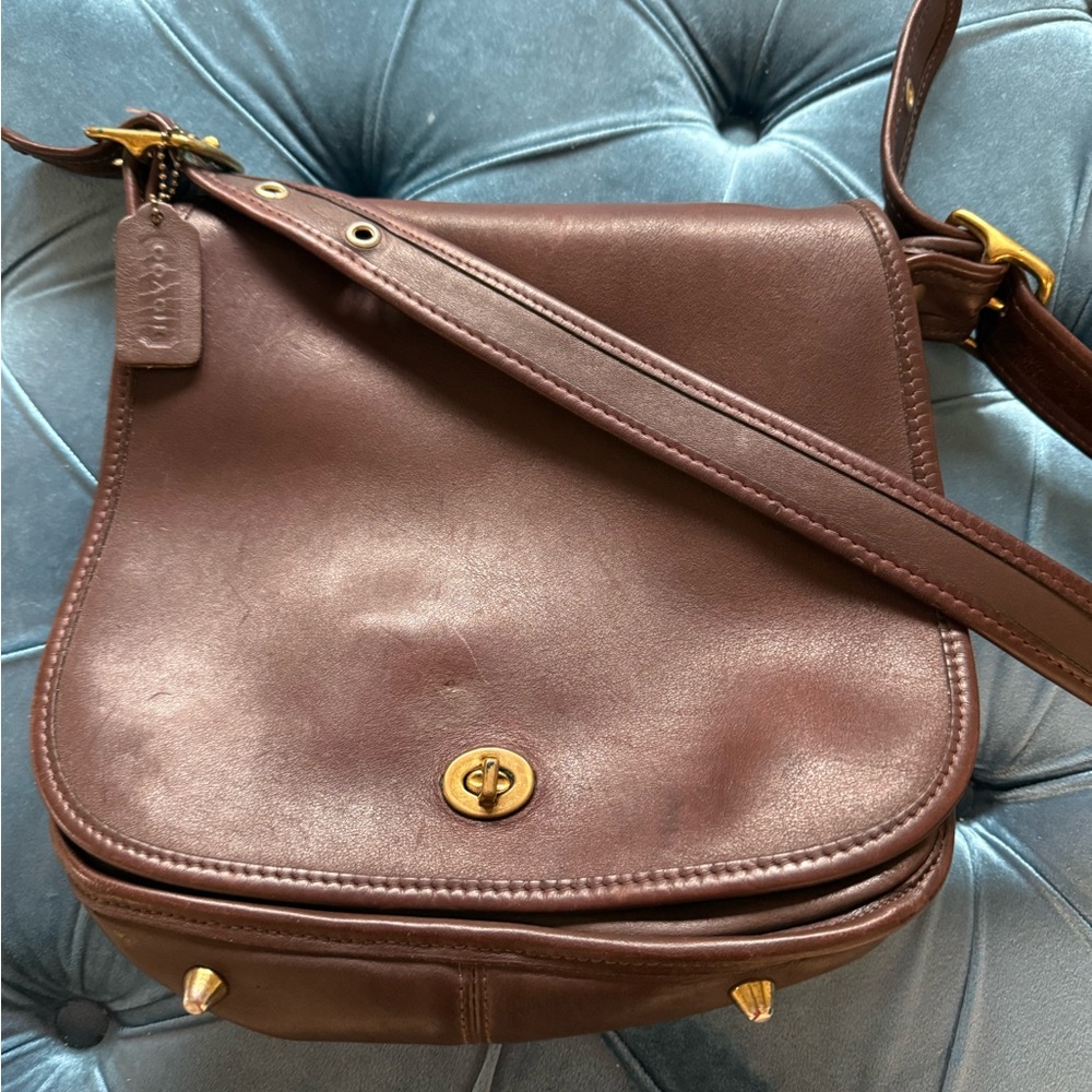 Coach Dark Brown Leather Crossbody Bag